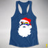Santa’s LGBTQ Progress Pride Flag Shades Racerback Tank - Royal