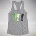 Distressed Aromantic Pride Exclamation Points Women's Racerback Tank - Heather Grey