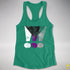 Demisexual Pride Grunge Exclamation Points Racerback Tank - Kelly Green