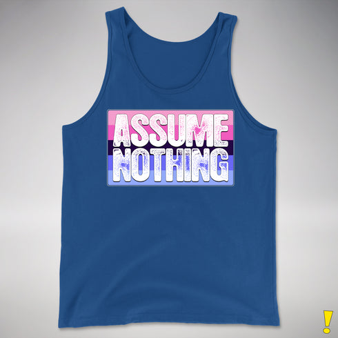 Assume Nothing Omnisexual Pride Flag Premium Tank Top - Royal Blue
