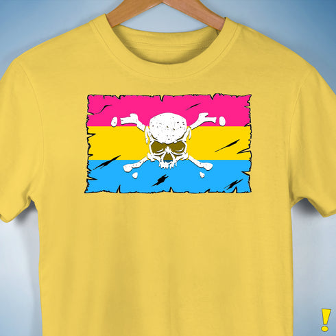 Pansexual Pride Pirate Flag Premium Unisex T-Shirt - Yellow