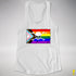 LGBTQ Progress Pride Pirate Flag Racerback Tank - White