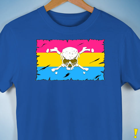 Pansexual Pride Pirate Flag Premium Unisex T-Shirt - Royal Blue