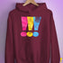 Pansexual Pride Exclamation Points Hoodie - Maroon