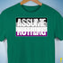 Assume Nothing Asexual Pride Flag Premium Unisex T-Shirt - Kelly Green