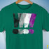 Asexual Pride Exclamation Points Premium Unisex T-Shirt - Kelly Green