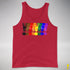 Distressed Philly LGBTQ Pride Whee! Exclamation Points Premium Tank - Red