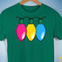 Pansexual Pride Christmas Lights Premium Unisex T-Shirt - Kelly Green