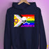 Intersex Inclusive Progress Pride Pirate Flag Hoodie - Navy