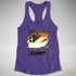 Bear Pride Flag Ripped Reveal Racerback Tank - Purple