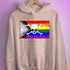 LGBTQ Progress Pride Pirate Flag Hoodie - Light Pink