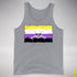 Nonbinary Pride Pirate Flag Premium Tank Top - Grey Heather