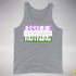 Assume Nothing Genderqueer Pride Flag Premium Tank Top - Grey Heather