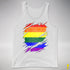 LGBTQ Pride Flag Ripped Reveal Premium Tank Top - White
