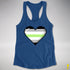 Agender Pride 8-Bit Pixel Heart Racerback Tank - Royal