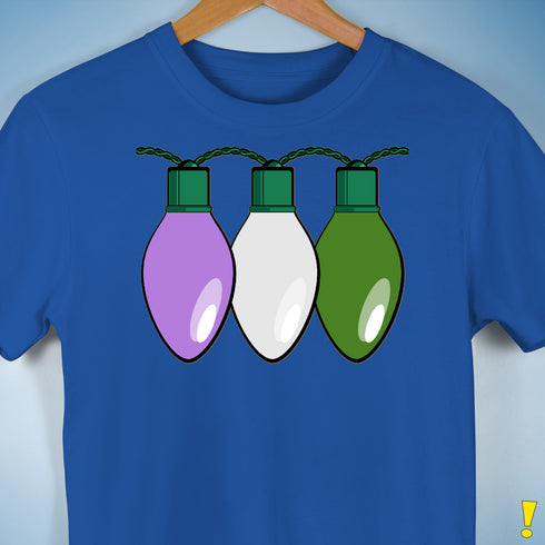 Genderqueer Pride Christmas Lights Premium Unisex T-Shirt - Royal Blue