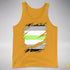 Agender Pride Flag Ripped Reveal Premium Tank Top - Gold