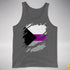 Demisexual Pride Flag Ripped Reveal Premium Tank Top - Deep Heather
