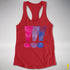 Bisexual Pride Exclamation Points Racerback Tank - Red