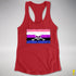 Genderfluid Pride Pirate Flag Racerback Tank - Red