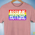 Assume Nothing LGBTQ Pride Flag Premium Unisex T-Shirt - Mauve Heather