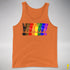 Distressed Philly LGBTQ Pride Whee! Exclamation Points Premium Tank - Orange