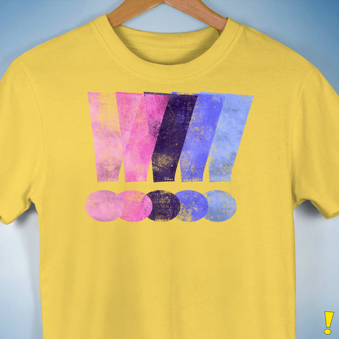 Distressed Omnisexual Pride Exclamation Points Premium Unisex T-Shirt - Yellow