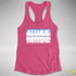 Assume Nothing Bigender Pride Flag Racerback Tank - Hot Pink