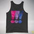 Bisexual Pride Exclamation Points Premium Tank Top - Charcoal Triblend