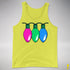 Polysexual Pride Christmas Lights Premium Tank Top - Neon Yellow