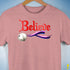 Believe Genderfluid Pride Jingle Bell Premium Unisex T-Shirt - Mauve Heather