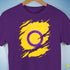 Intersex Pride Flag Ripped Reveal Premium Unisex T-Shirt - Purple