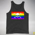 LGBTQ Rainbow Pride Pirate Flag Premium Tank Top - Charcoal Triblend
