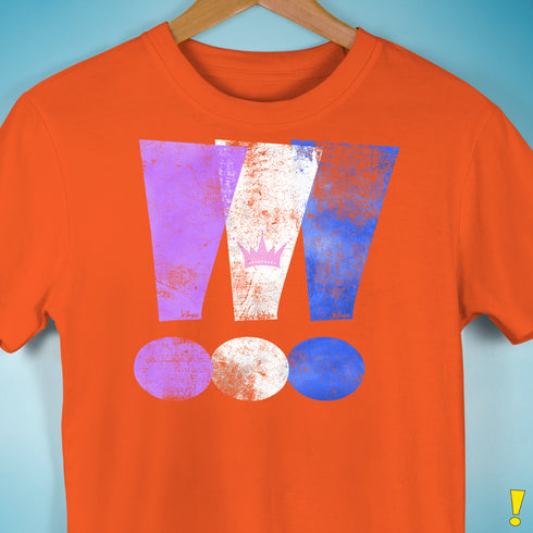 Drag Pride Grunge Exclamation Points Premium Unisex T-Shirt - Orange