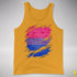 Bisexual Pride Flag Ripped Reveal Premium Tank Top - Gold