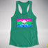 Polysexual Pride Pirate Flag Racerback Tank - Kelly Green