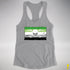 Aromantic Pride Pirate Flag Racerback Tank - Heather Grey