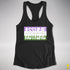 Assume Nothing Genderqueer Pride Flag Racerback Tank - Black