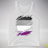 Asexual Pride Flag Ripped Reveal Premium Tank Top - White