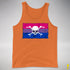 Bisexual Pride Pirate Flag Premium Tank Top - Orange