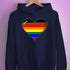 Philly LGBTQ Pride 8-Bit Pixel Heart Hoodie - Navy