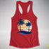 Transgender Pride Hammock Summer Beach Sunset Racerback Tank - Red