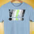 Agender Pride Grunge Exclamation Points Premium Unisex T-Shirt - Baby Blue