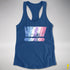 Bigender Pride Grunge Exclamation Points Racerback Tank - Royal
