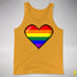 LGBTQ Pride8-Bit Pixel Heart Premium Tank Top - Gold