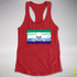 Gay Male Pride Pirate Flag Racerback Tank - Red