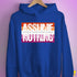 Assume Nothing Lesbian Pride Flag Hoodie - Royal Blue