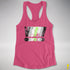 Agender Pride Grunge Exclamation Points Racerback Tank - Hot Pink