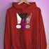 Demisexual Pride Grunge Exclamation Points Hoodie - Red