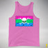 Polysexual Pride Pirate Flag Premium Tank Top - Neon Pink